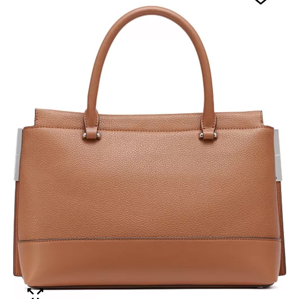 Calvin Klein Brown Women's Tote Bag Bianca Triple Compartment Convertible Satche - Picture 7 of 11